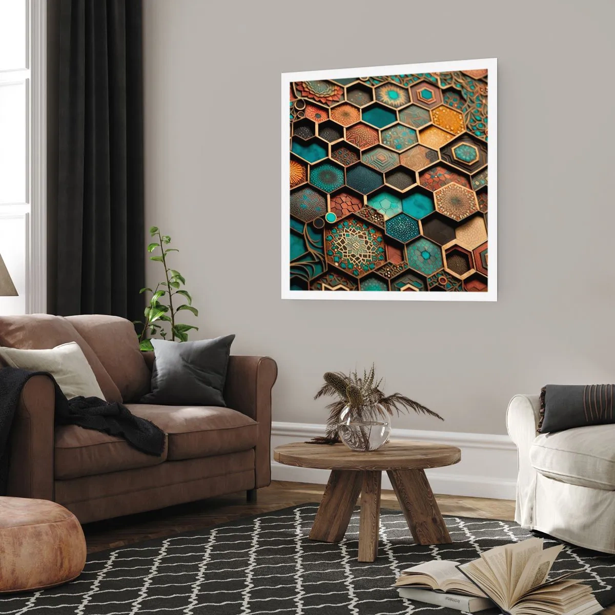 Poster - Arabische Ornamente – Variation - 50x50 cm