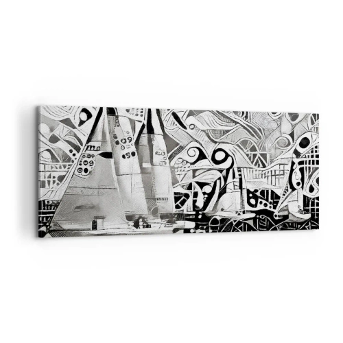Bild auf Leinwand - Leinwandbild - Zwischen den Wellen - 100x40 cm