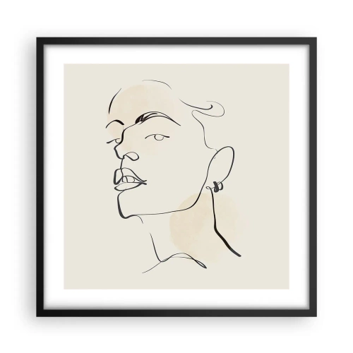 Poster in einem schwarzem Rahmen - Ein stolzer Blick - 50x50 cm
