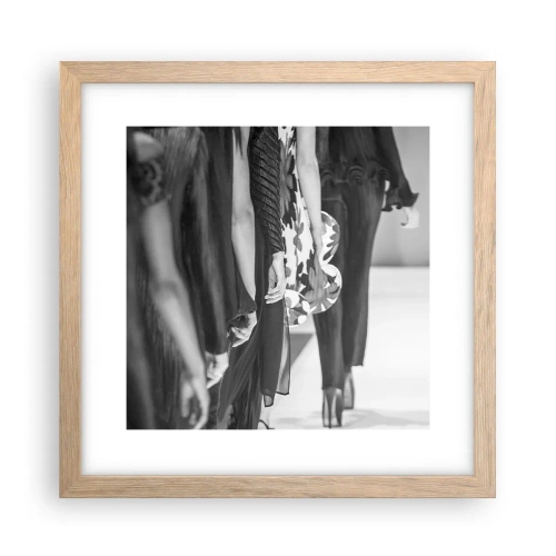 Poster in einem Rahmen aus heller Eiche - Eine stilvolle Parade - 30x30 cm