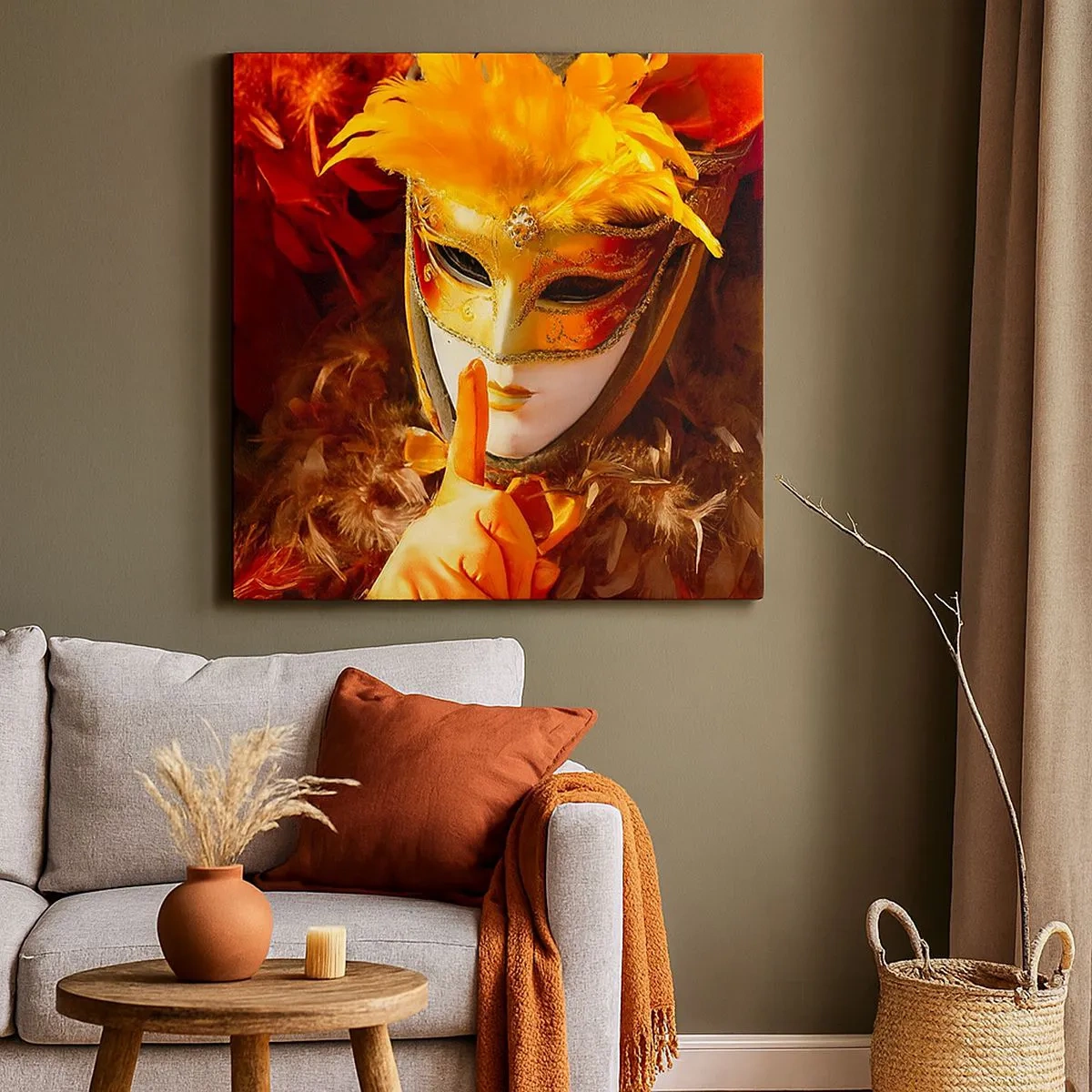 Bild auf Leinwand - Leinwandbild - Geheimnis ist Teil des Spiels - 30x30 cm