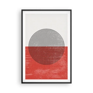 Poster in einem schwarzem Rahmen - Auf den Punkt gebracht - 61x91 cm