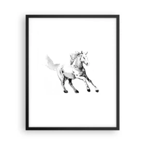 Poster in einem schwarzem Rahmen - Ungezähmte Seele - 40x50 cm