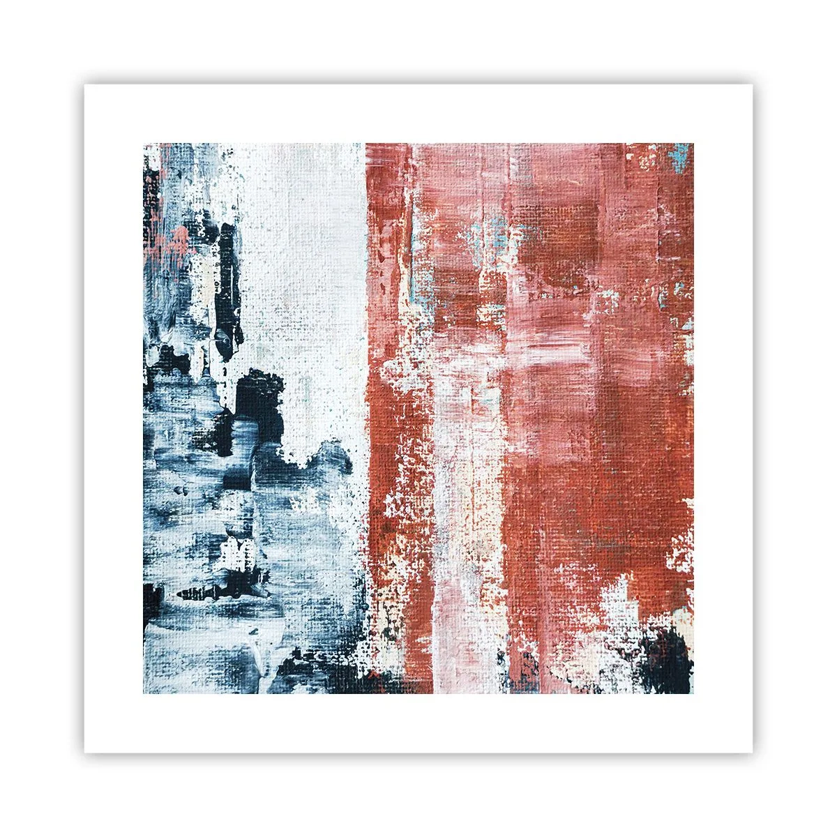 Poster - Fünfzig-Fünfzig abstrakt - 40x40 cm