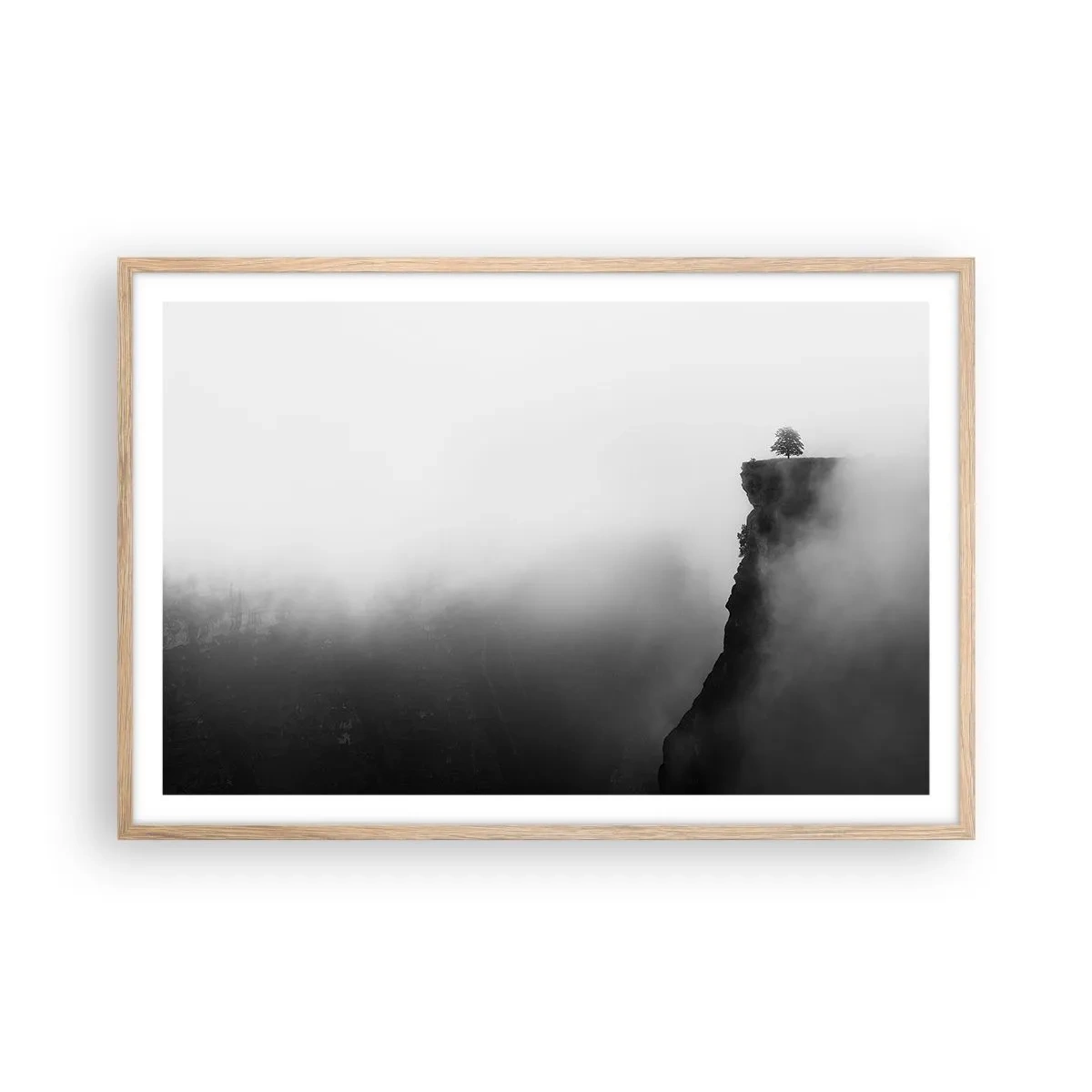 Poster in einem Rahmen aus heller Eiche - Am Rande der Welt - 91x61 cm