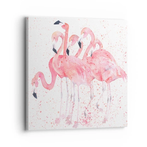 Bild auf Leinwand - Leinwandbild - Rosa Ensemble - 30x30 cm