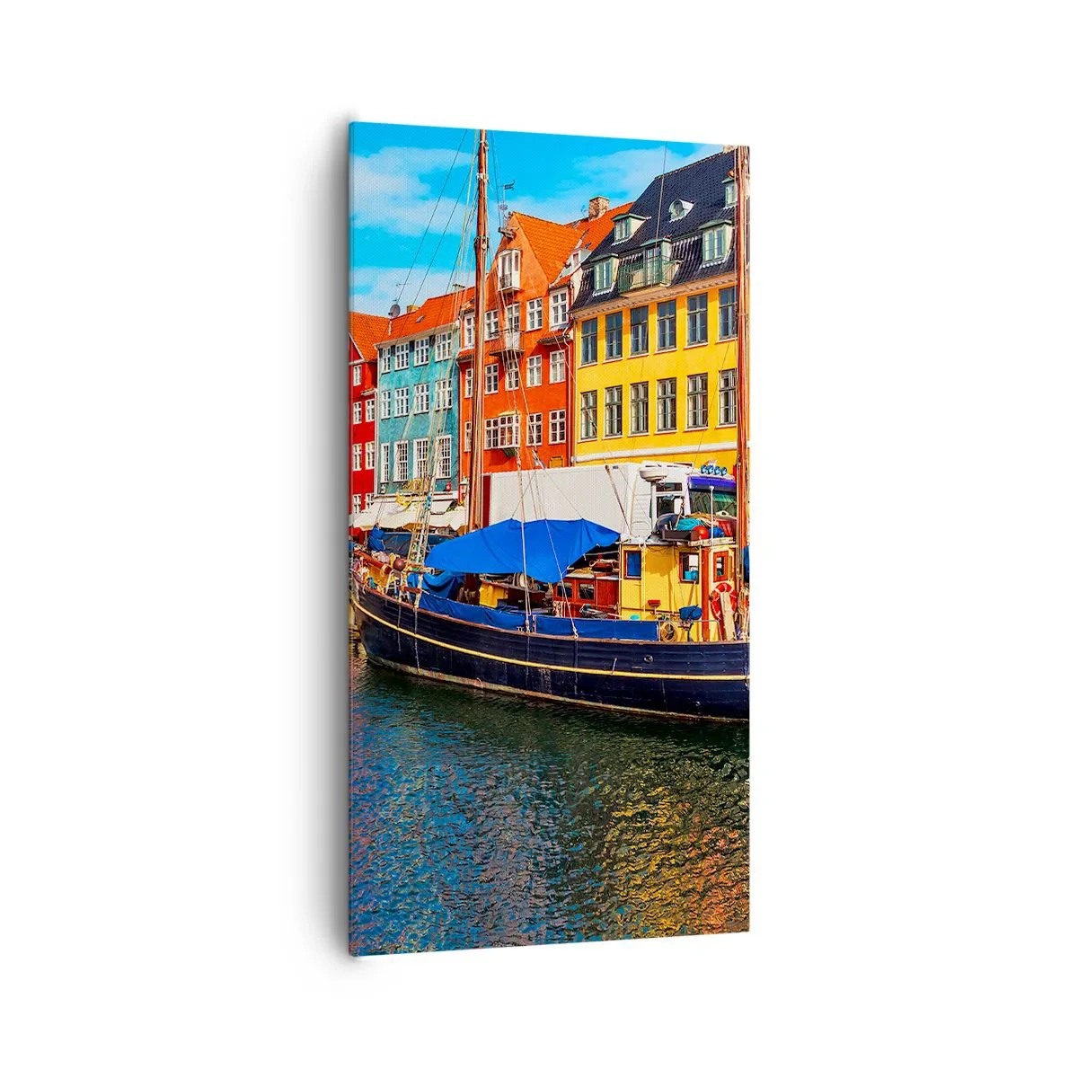 Bild auf Leinwand - Leinwandbild - Fröhlicher Kai - 65x120 cm