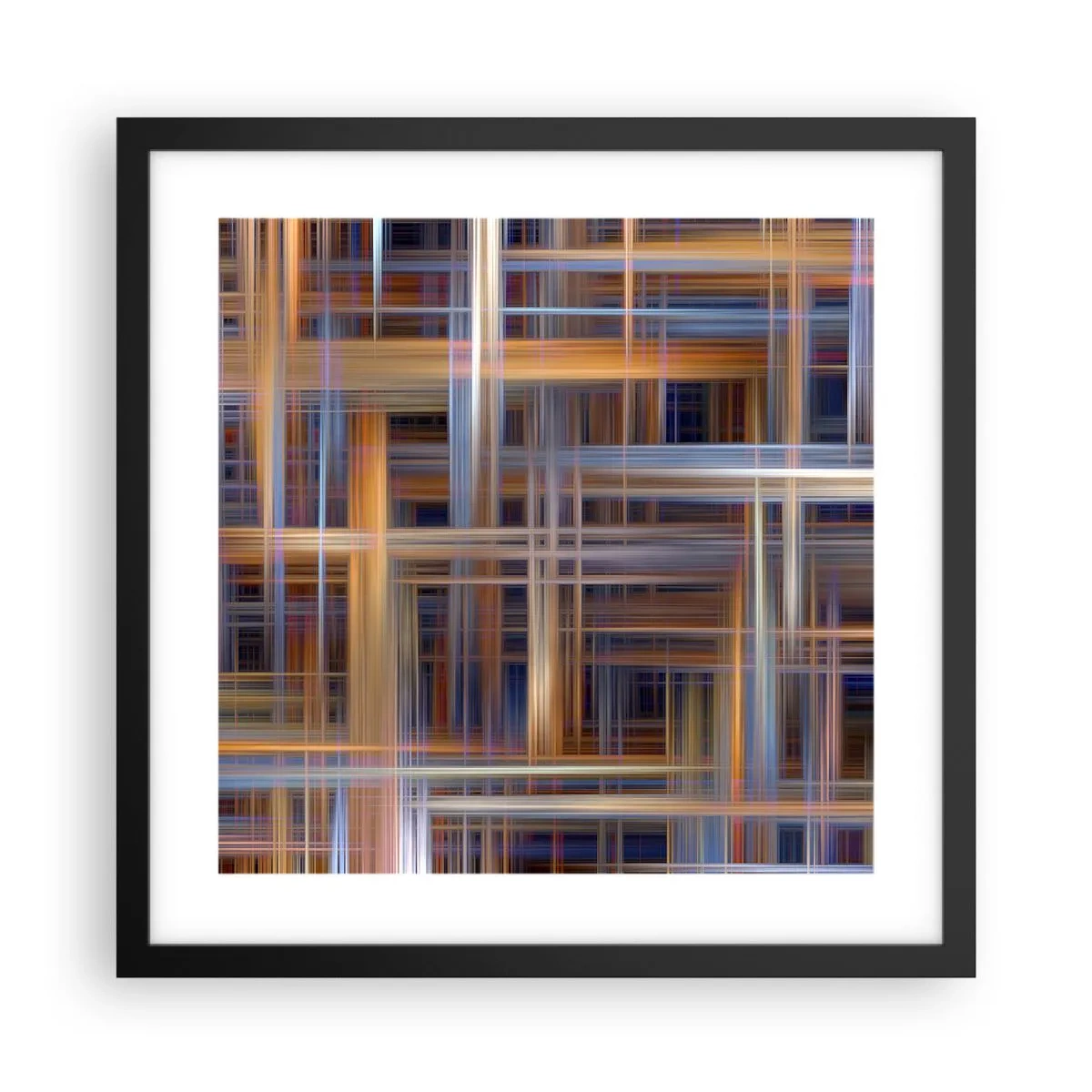 Poster in einem schwarzem Rahmen - Aus Licht gewebt - 40x40 cm