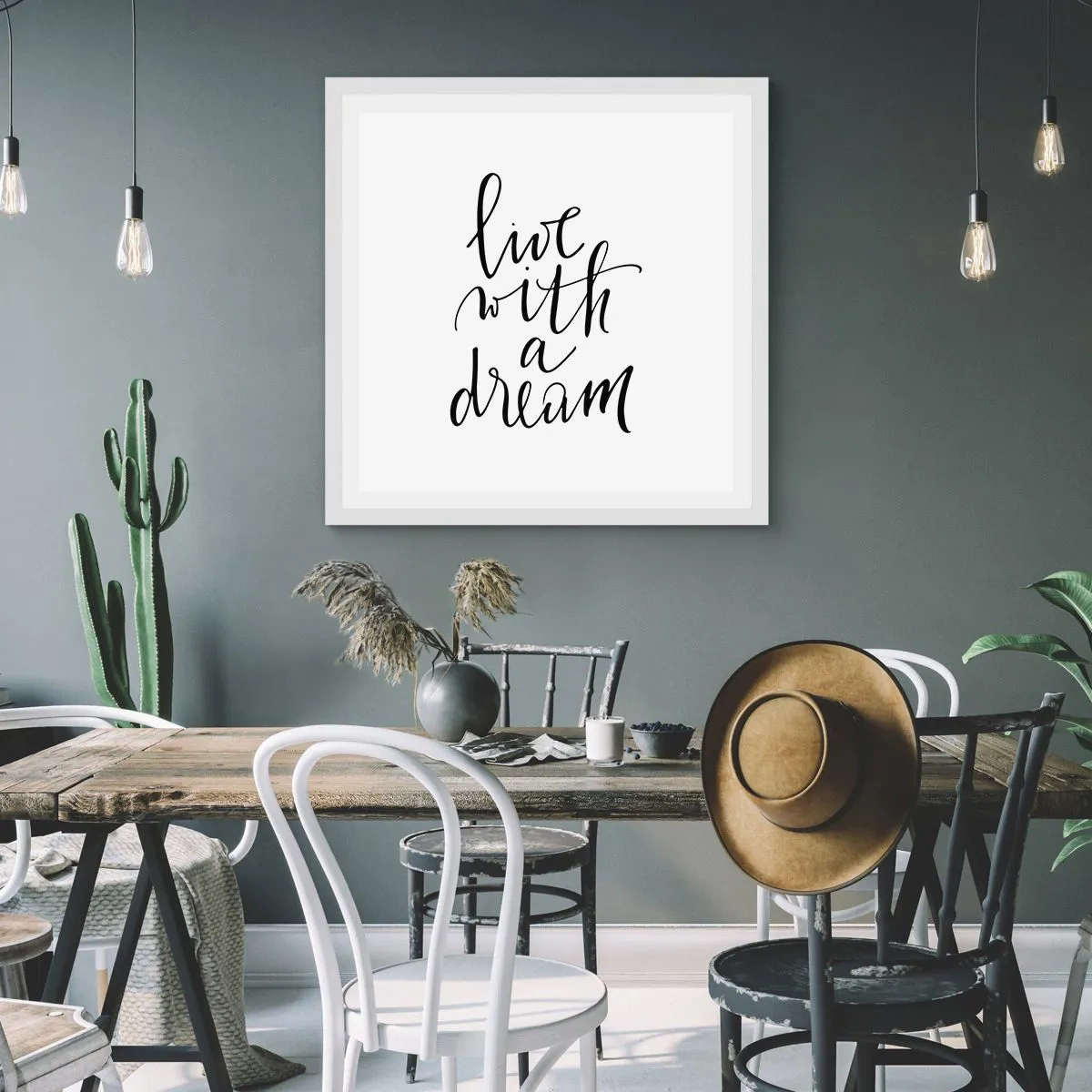 Poster in einem weißen Rahmen - Na sicher - 60x60 cm