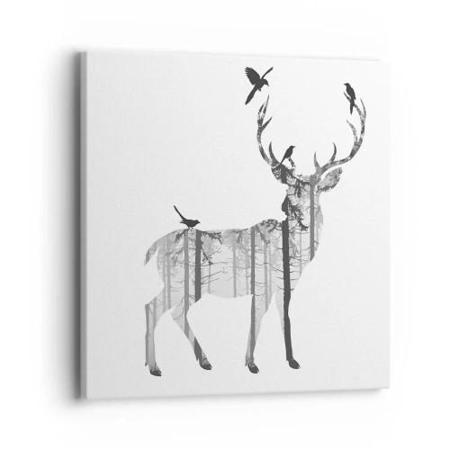 Bild auf Leinwand - Leinwandbild - Guter Waldgeist - 40x40 cm