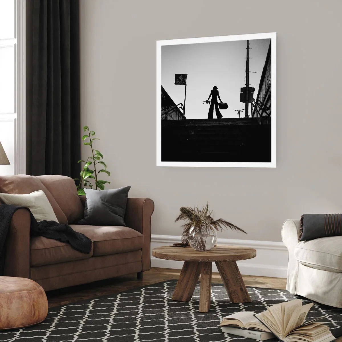 Poster - Städtisches Wandern - 40x40 cm