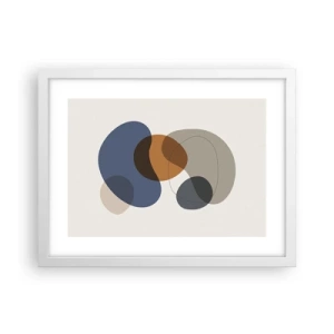 Poster in einem weißen Rahmen - Farbtropfen - 40x30 cm