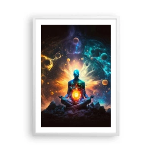 Poster in einem weißen Rahmen - Kosmischer Frieden - 50x70 cm