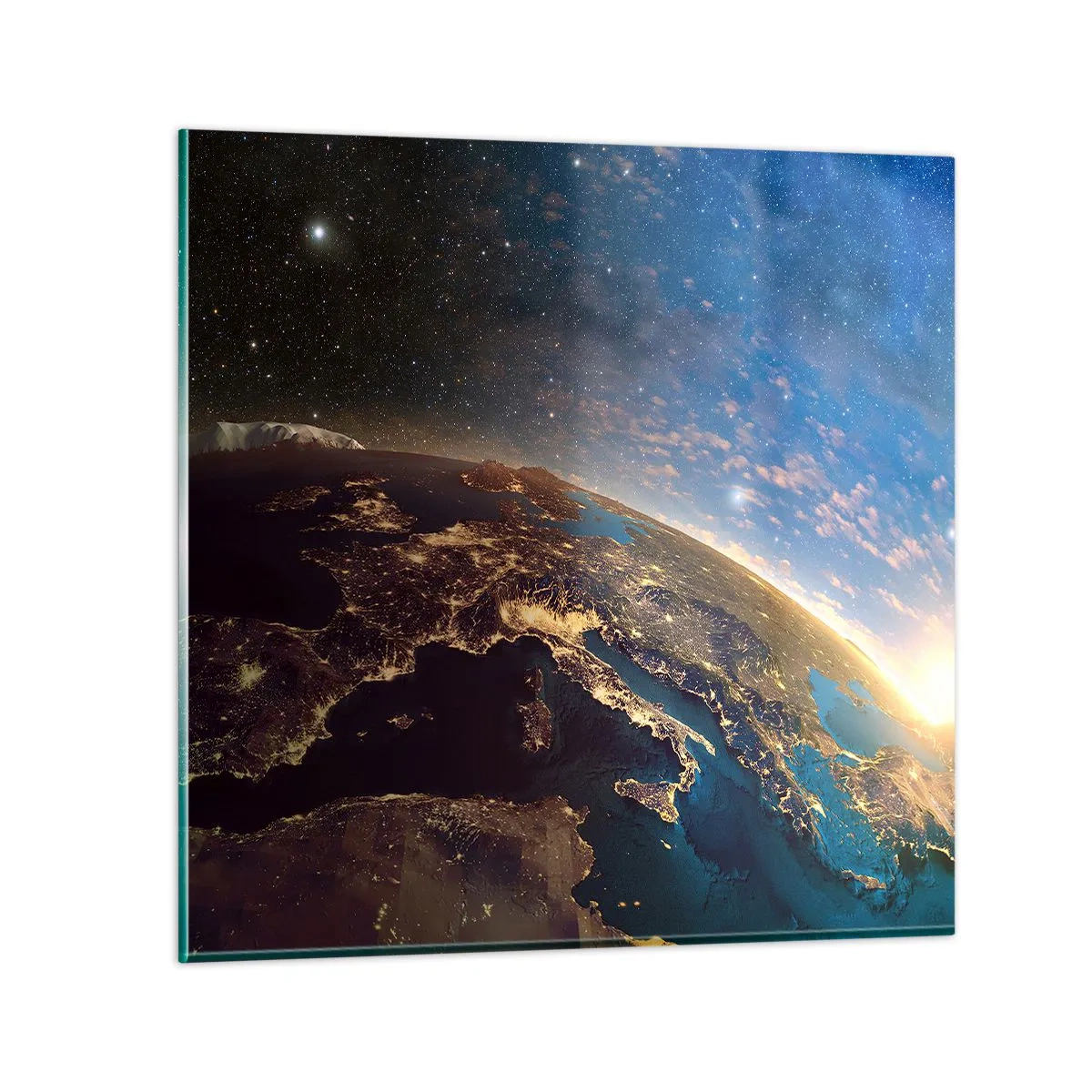 Glasbild - Bild auf glas - Schauen wir uns aus der Ferne an - 40x40 cm