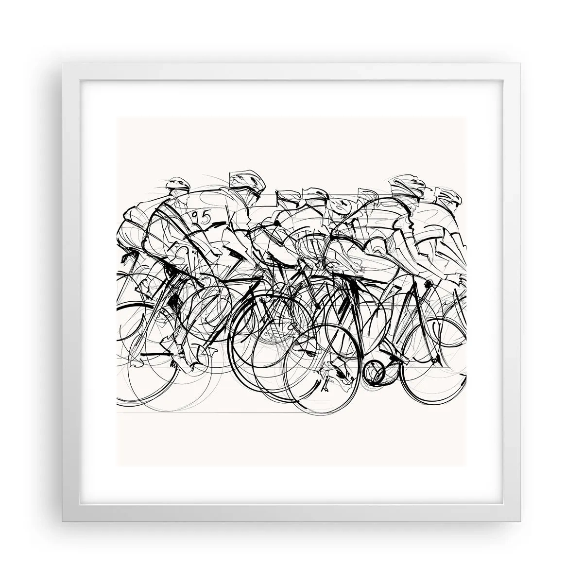 Poster in einem weißen Rahmen - Gemeinsam als Team - 40x40 cm