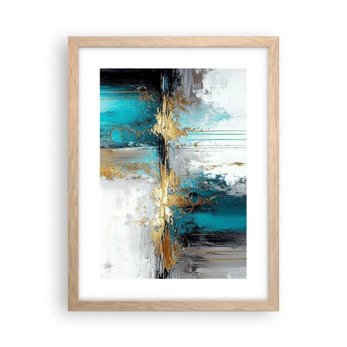 Poster in einem Rahmen aus heller Eiche - Alles fließt - 30x40 cm