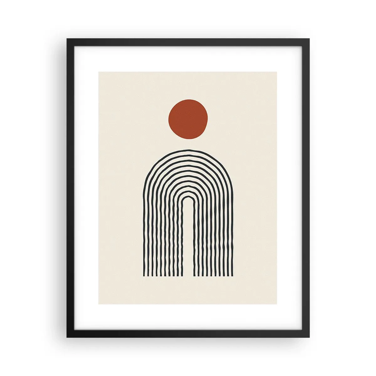 Poster in einem schwarzem Rahmen - Magnetismus von Formen und Farben - 40x50 cm