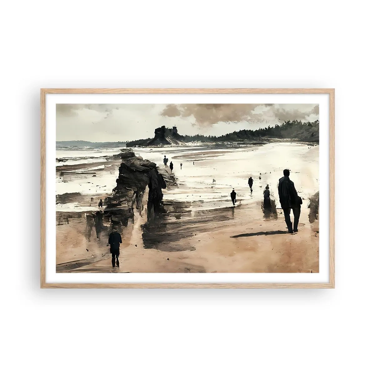 Poster in einem Rahmen aus heller Eiche - Einberufen - 91x61 cm