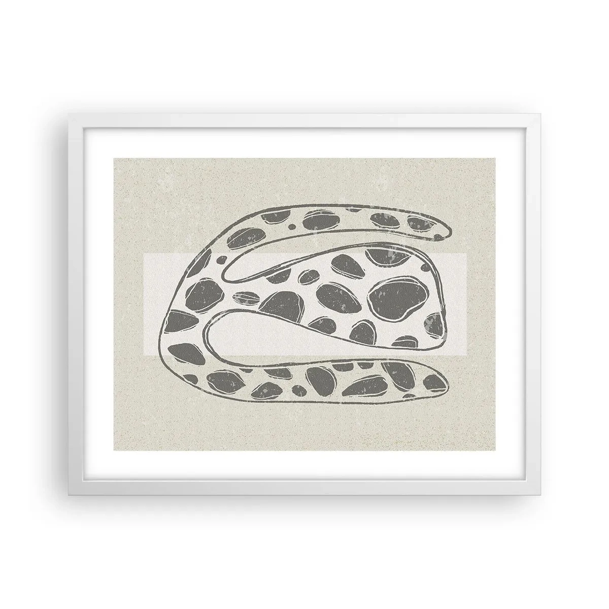 Poster in einem weißen Rahmen - Seltsame Kreatur - 50x40 cm