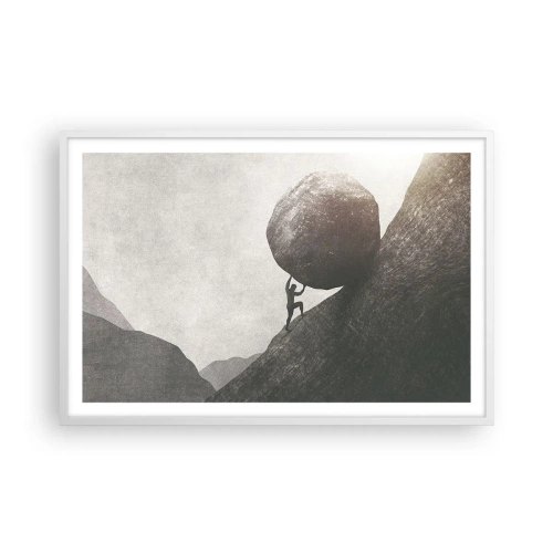 Poster in einem weißen Rahmen - Ich glaube wider alle Hoffnung - 91x61 cm