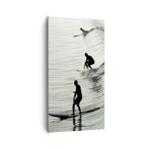 Bild auf Leinwand - Leinwandbild - Gegen die Welle - 55x100 cm