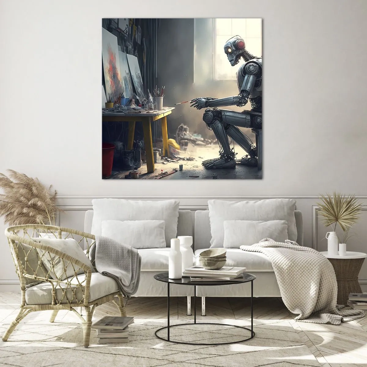 Glasbild - Bild auf glas - Schöpfungsakt - 40x40 cm