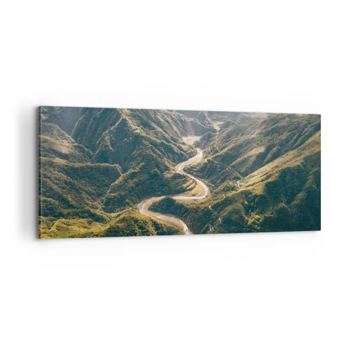 Bild auf Leinwand - Leinwandbild - Direkt aus dem Herzen der Berge - 100x40 cm