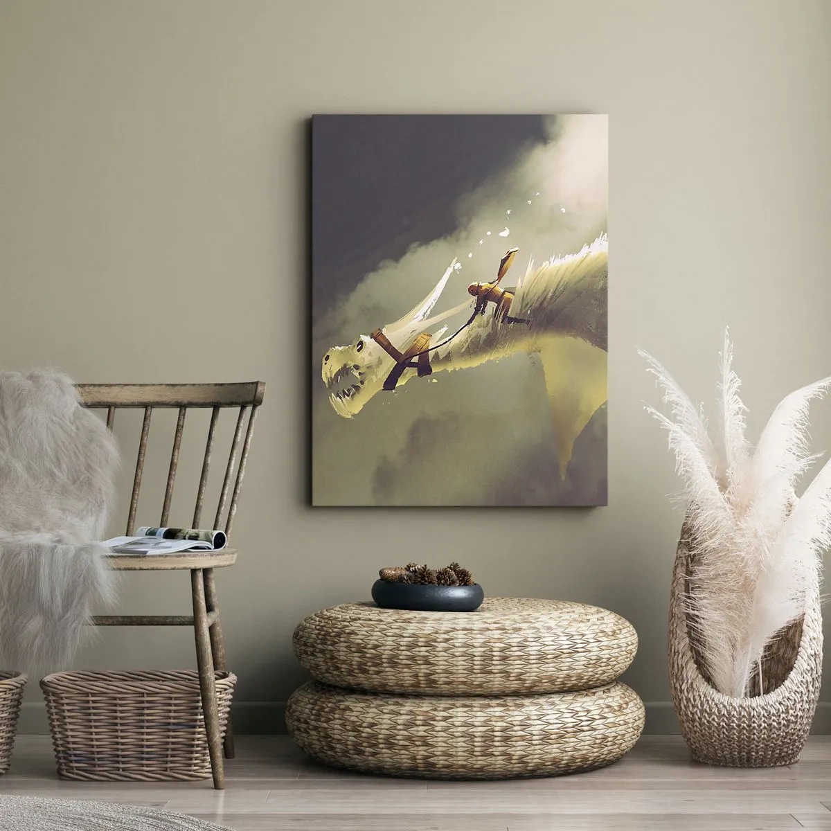 Bild auf Leinwand - Leinwandbild - Die Welt zur Rettung - 65x120 cm