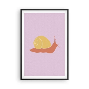 Poster in einem schwarzem Rahmen - Es gibt keine Eile - 61x91 cm