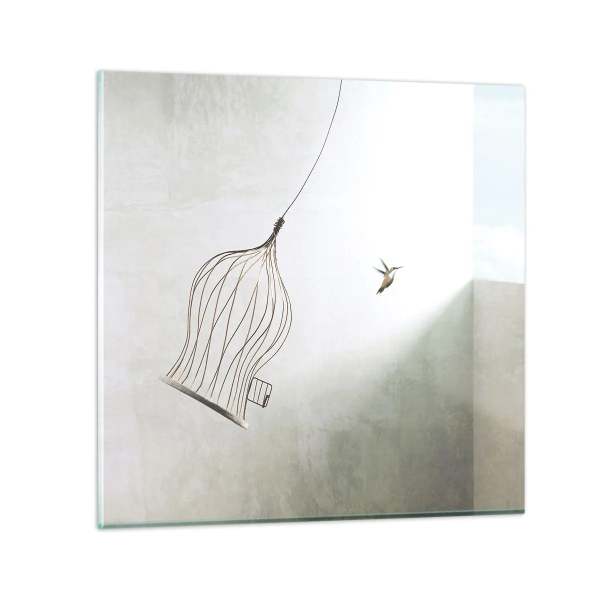 Glasbild - Bild auf glas - In seinem Element - 70x70 cm