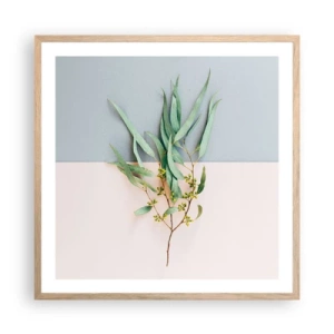 Poster in einem Rahmen aus heller Eiche - Pastellige Subtilität - 60x60 cm