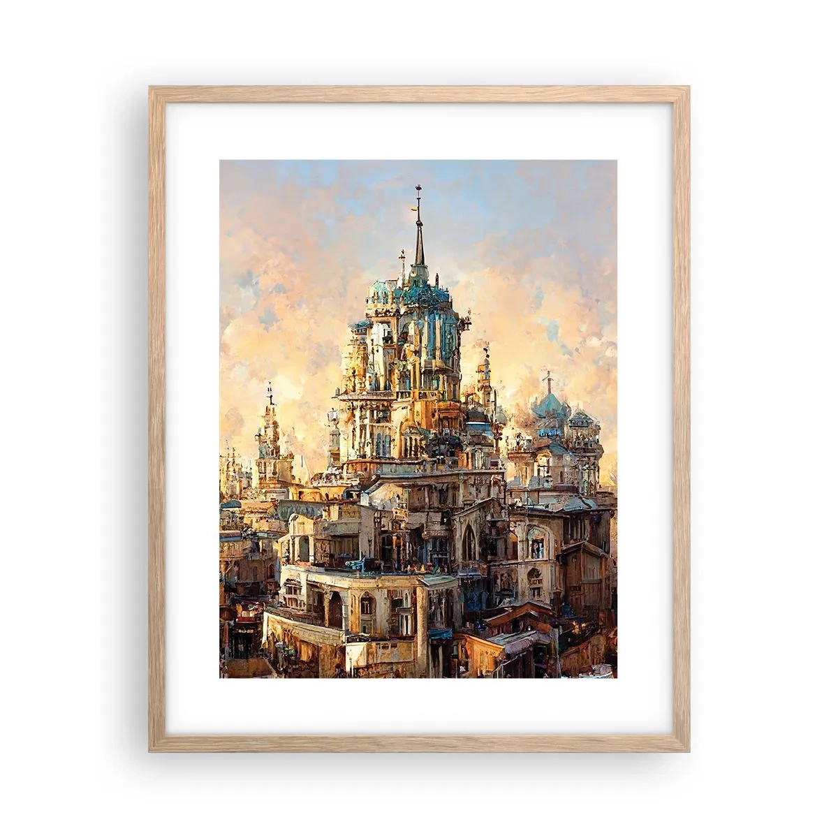 Poster in einem Rahmen aus heller Eiche - Stadt der Städte - 40x50 cm
