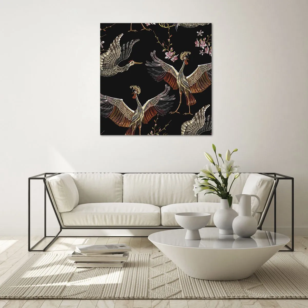 Glasbild - Bild auf glas - Märchenvogel - 60x60 cm