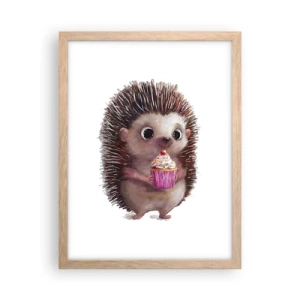 Poster in einem Rahmen aus heller Eiche - Der Feiertag ist jeden Tag - 30x40 cm