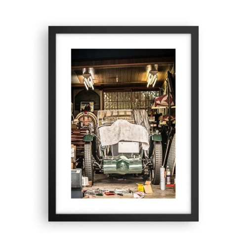 Poster in einem schwarzem Rahmen - Zurück in die Vergangenheit - 30x40 cm