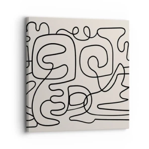 Bild auf Leinwand - Leinwandbild - Folge der Spur - 30x30 cm