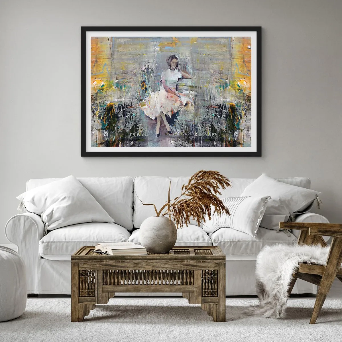 Poster in einem schwarzem Rahmen - Klassisch und modern - 91x61 cm