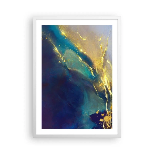 Poster in einem weißen Rahmen - Der goldene Teich - 50x70 cm