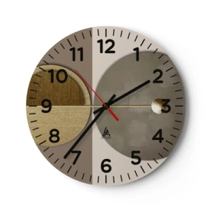 Wanduhr - Glasuhr - Perfekte Balance - 40x40 cm
