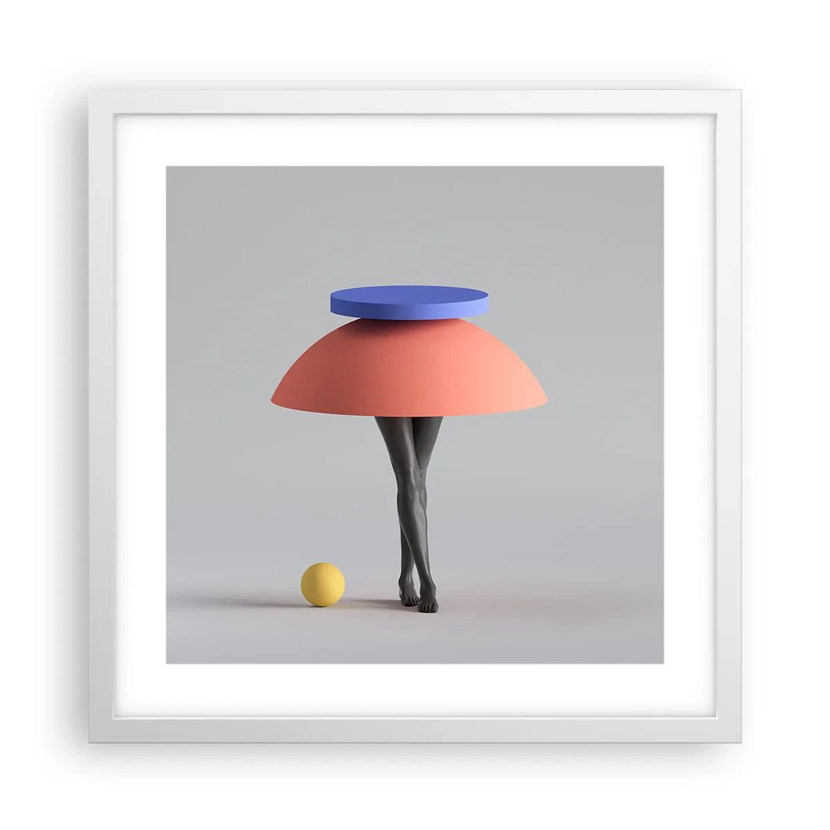 Poster in einem weißen Rahmen - Surrealistische Komposition - 40x40 cm