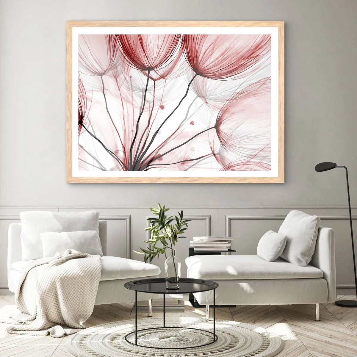 Poster in einem Rahmen aus heller Eiche - Vor der Abfahrt - 50x40 cm