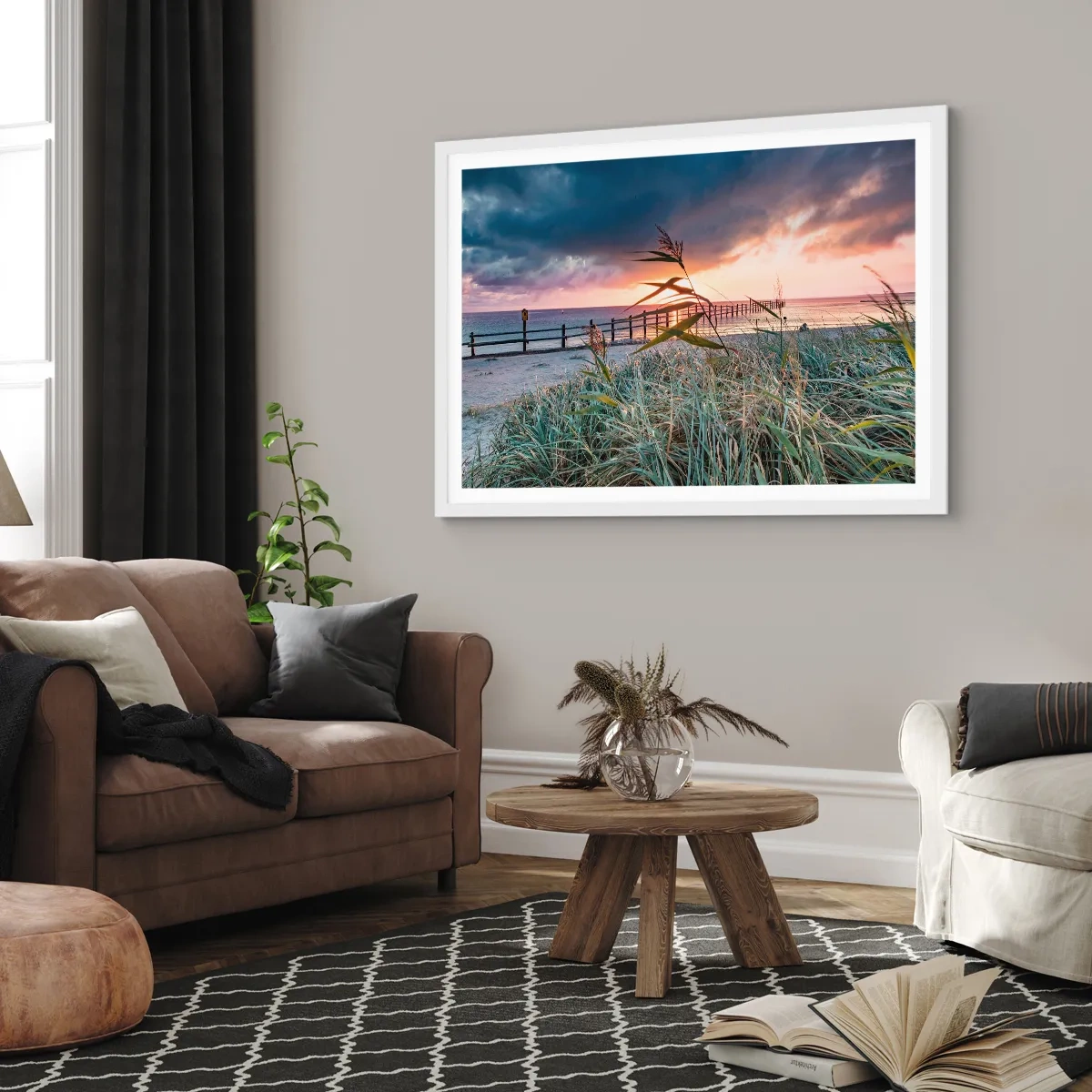 Poster in einem weißen Rahmen - Es vergeht nicht mit dem Wind - 50x40 cm