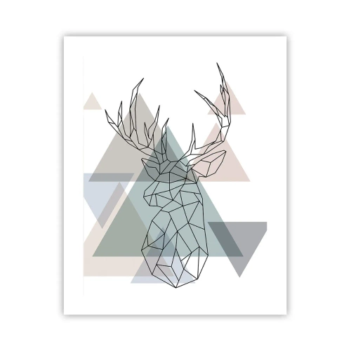 Poster - In einem geometrischen Wald - 40x50 cm