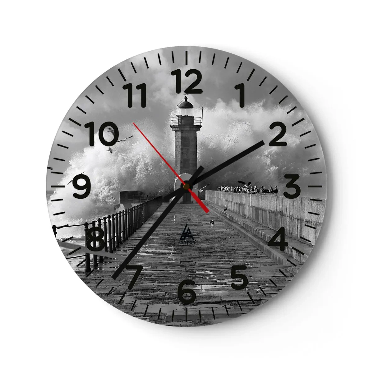 Wanduhr - Glasuhr - Furchtlos - 30x30 cm