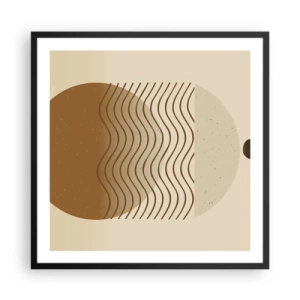 Poster in einem schwarzem Rahmen - Zur Entstehung geometrischer Figuren - 60x60 cm