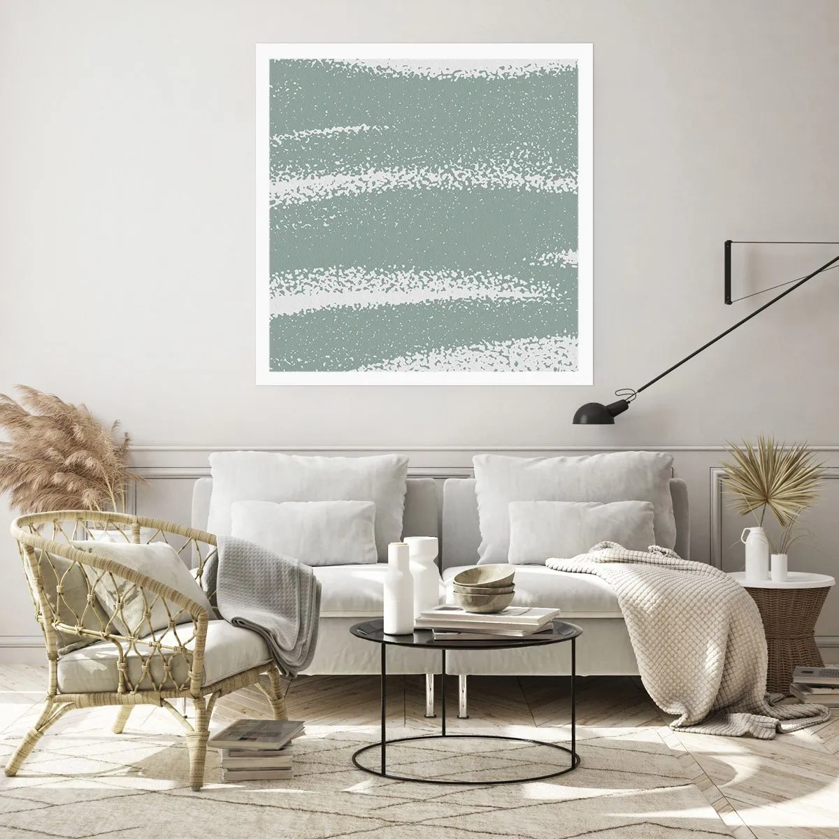 Poster - Abstraktion im Winterklima - 60x60 cm