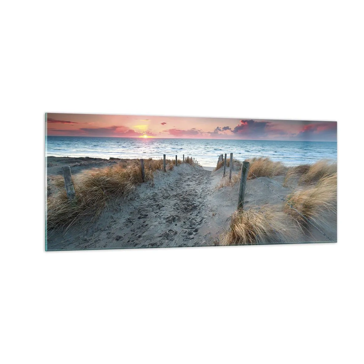 Glasbild - Bild auf glas - Du hast einen Regenbogen aus strahlendem Licht verschüttet ... - 100x40 cm