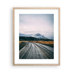 Poster in einem Rahmen aus heller Eiche - Im isländischen Flair - 40x50 cm