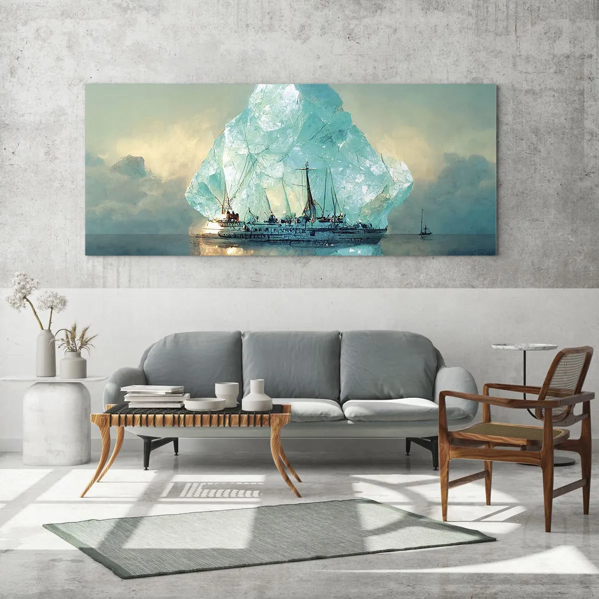 Glasbild - Bild auf glas - Arktischer Diamant - 100x40 cm