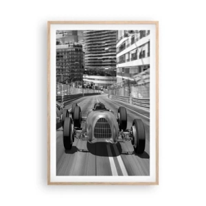 Poster in einem Rahmen aus heller Eiche - Vor langer Zeit in Monte Carlo - 61x91 cm